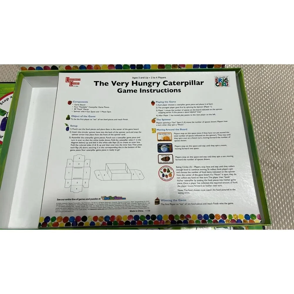 2006  The Very Hungry Caterpillar Board Game By Eric Carle University